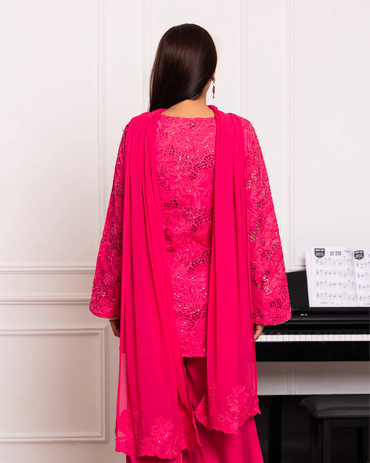 Black Cutwork Suit